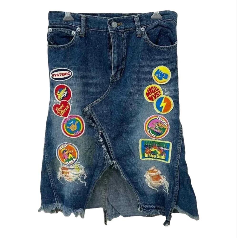 Unique one of a kind denim skirt